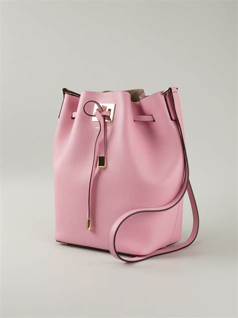 hot pink michael kors bucket bag